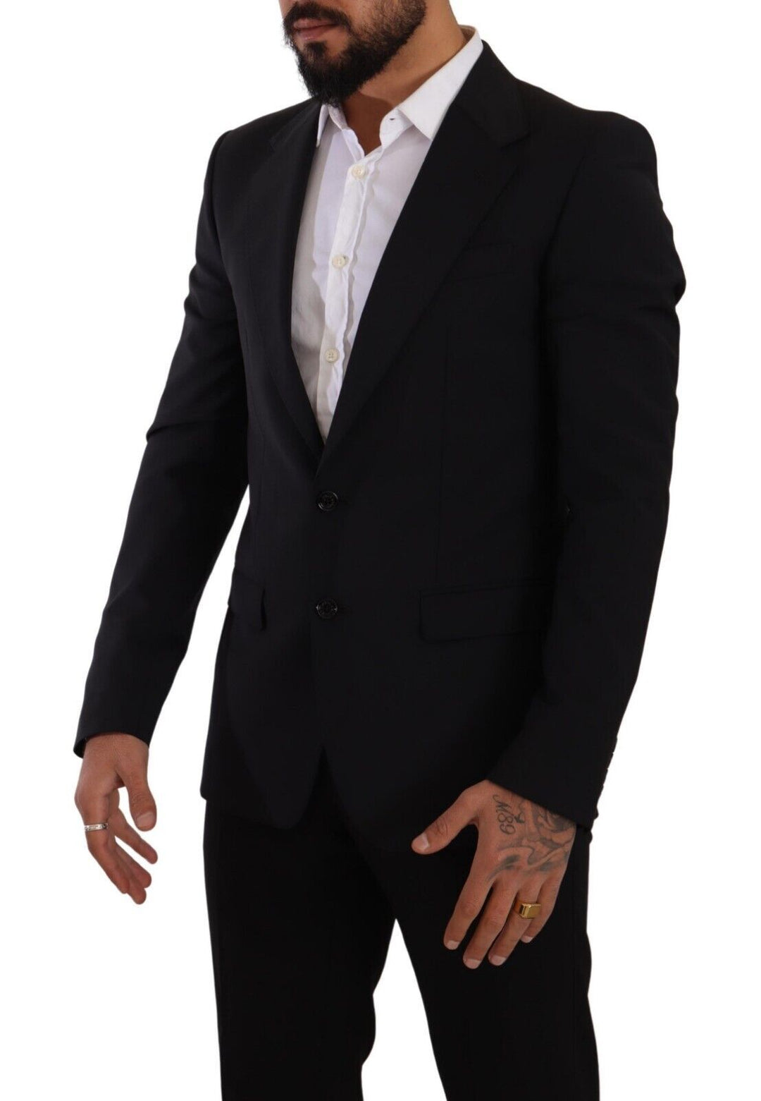 Elegant black martini blazer and waistcoat