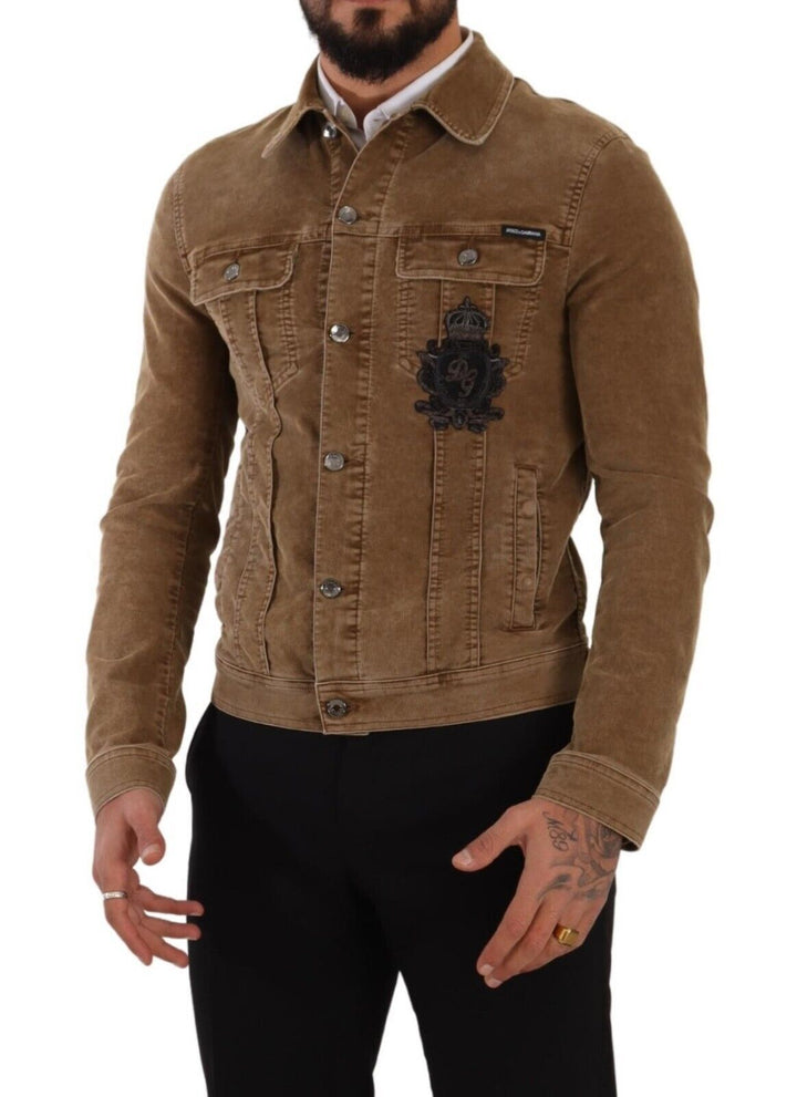 Elegante Logo-Cordjacke