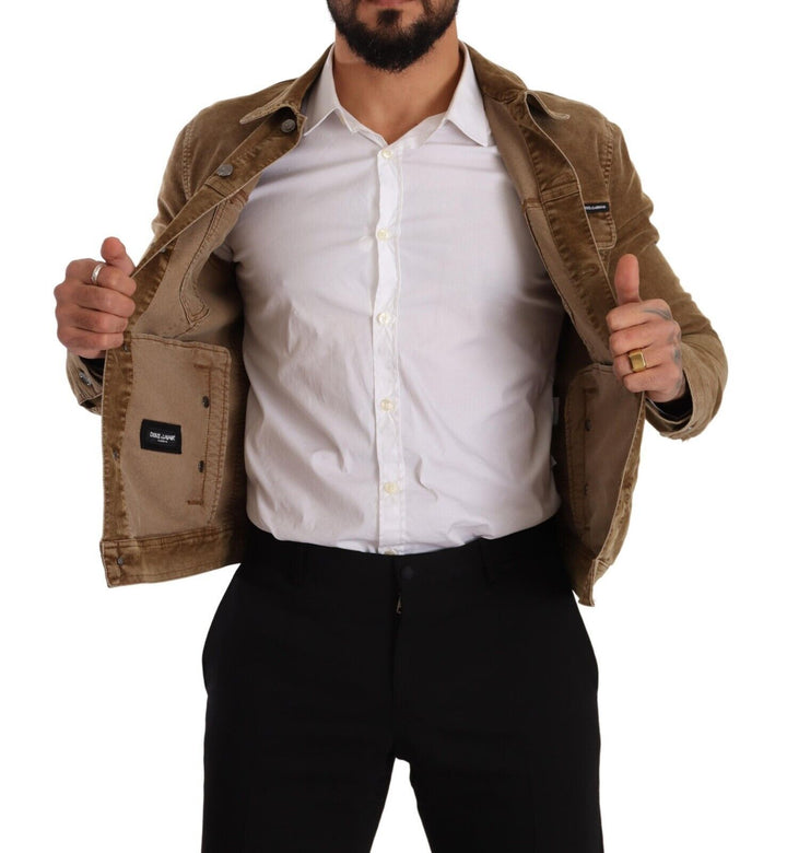 Elegante Logo-Cordjacke