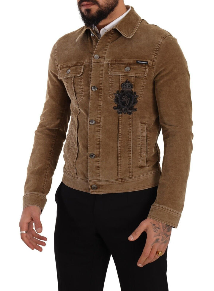 Elegante Logo-Cordjacke
