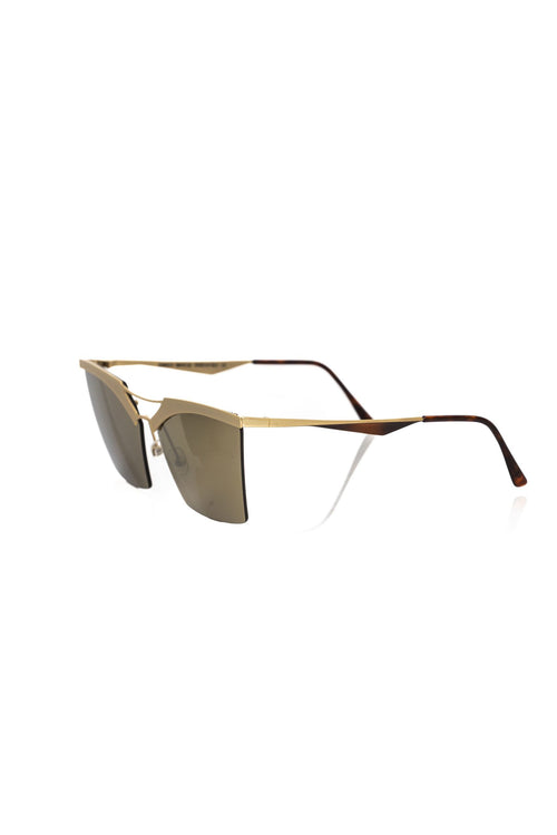 Goldfarbene Sonnenbrille aus Metallfaser für Damen