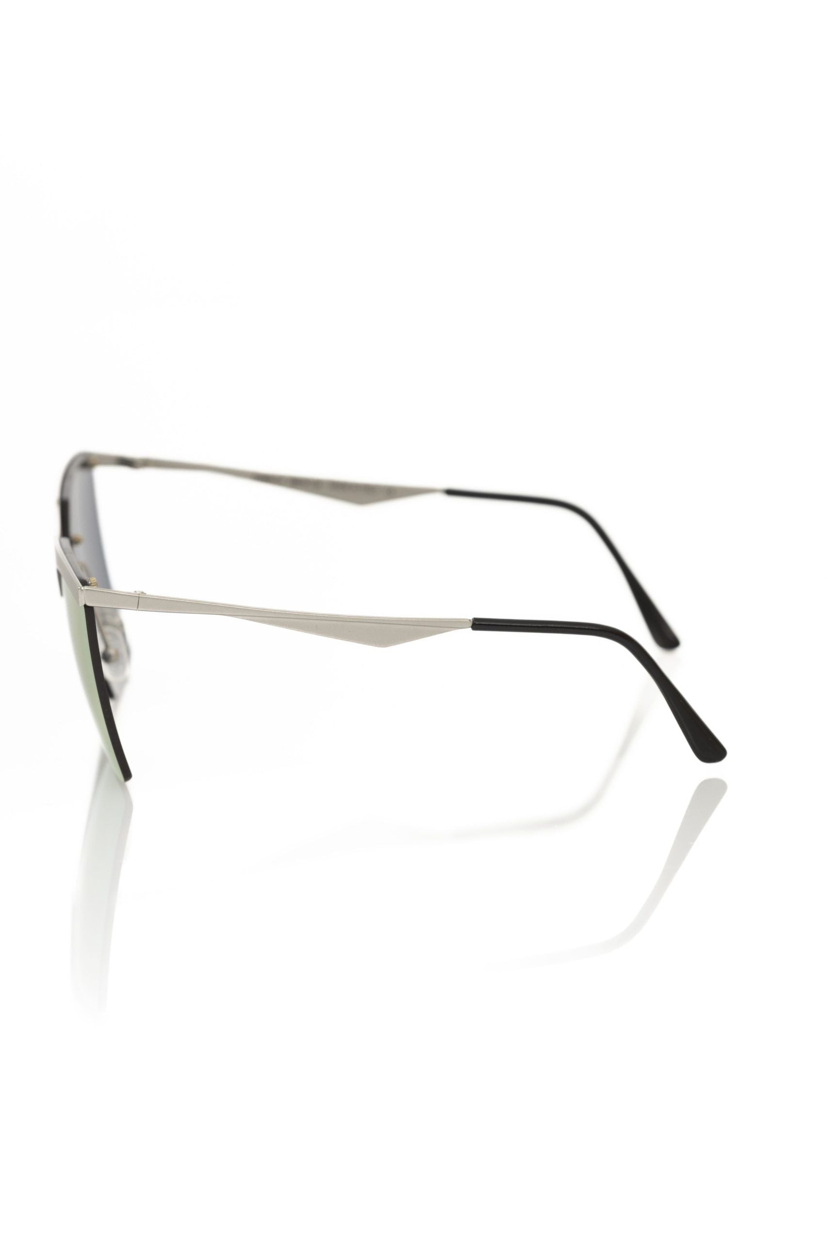 Silver metallic women's sunglasses