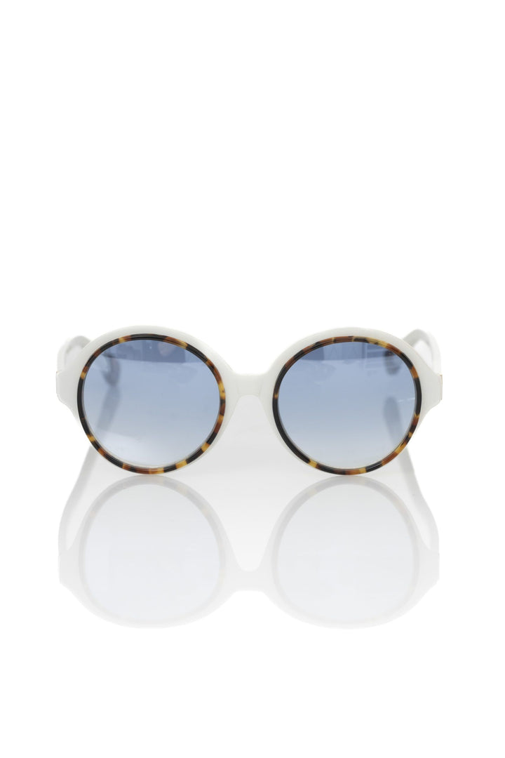 Weiße Acetat-Sonnenbrille für Frauen