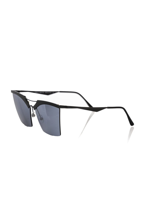 Schwarze Metall-Sonnenbrille für Damen