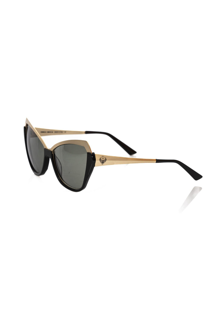 Schwarze Acetat-Sonnenbrille für Frauen
