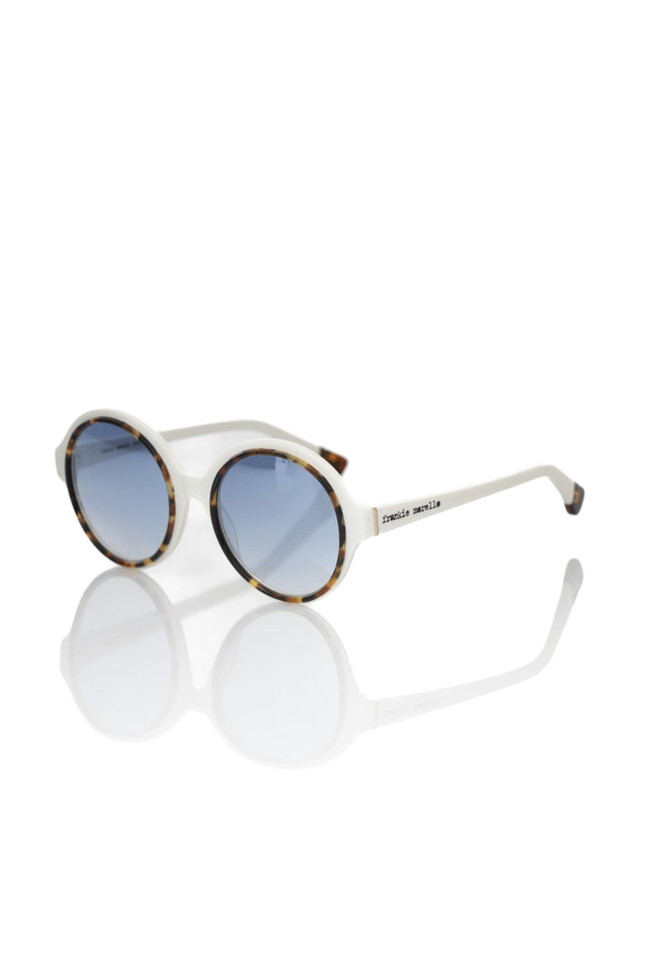 Weiße Acetat-Sonnenbrille für Frauen