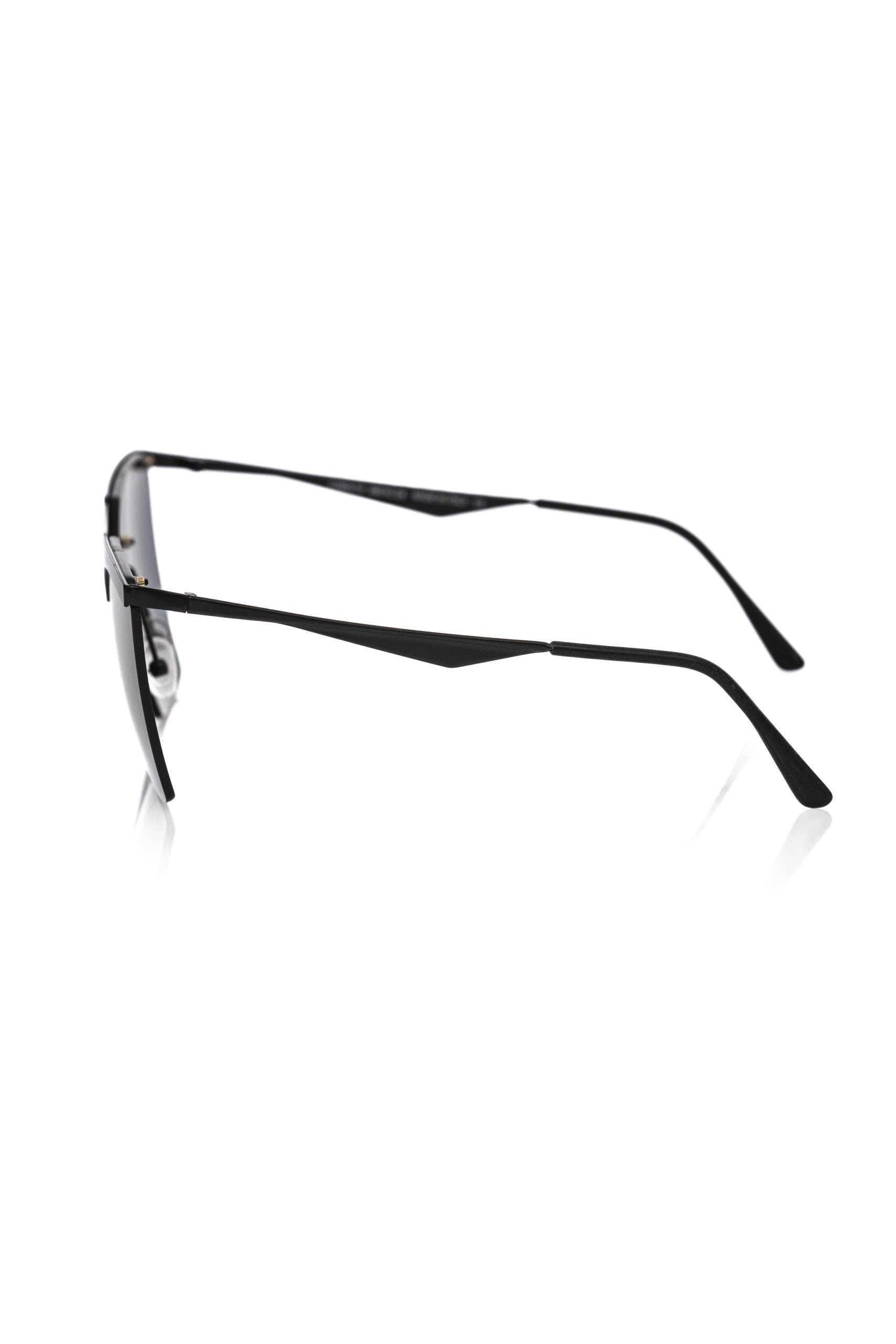 Black metallic women's sunglasses