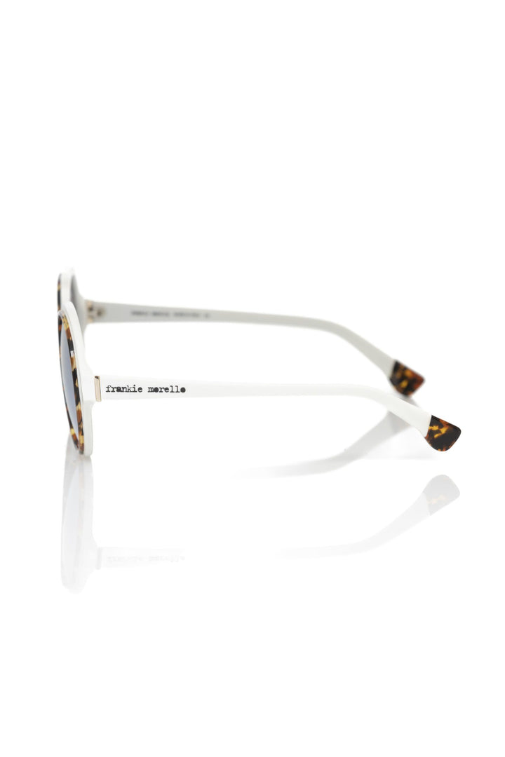 Weiße Acetat-Sonnenbrille für Frauen