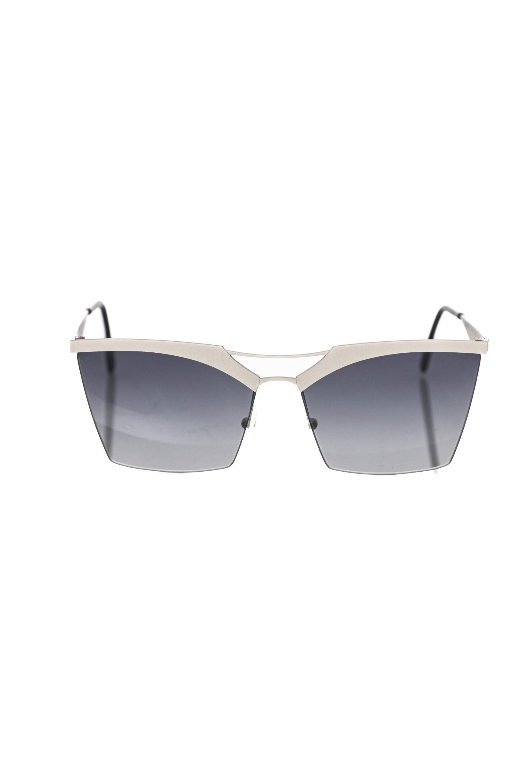 Silver metallic women's sunglasses