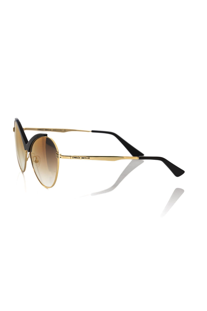 Schwarze Metallic Fiber Damen Sonnenbrille