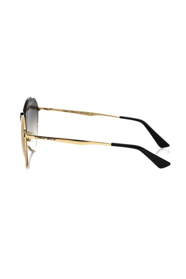 Schwarze Metallic Fiber Damen Sonnenbrille