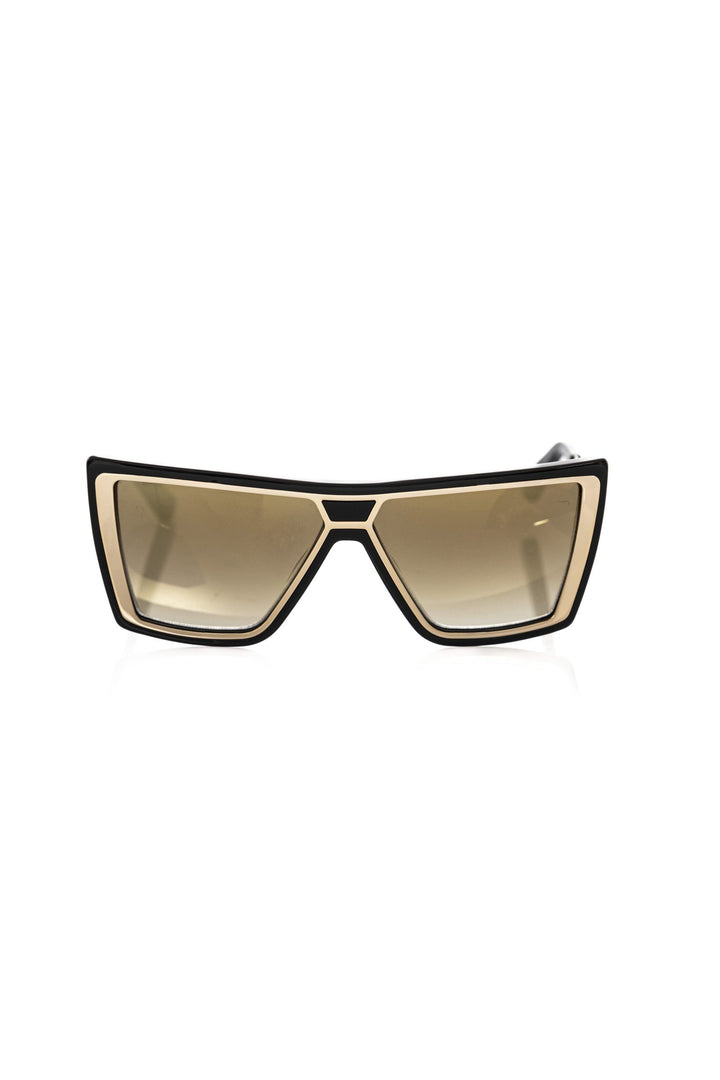 Schwarze Acetat-Sonnenbrille für Frauen