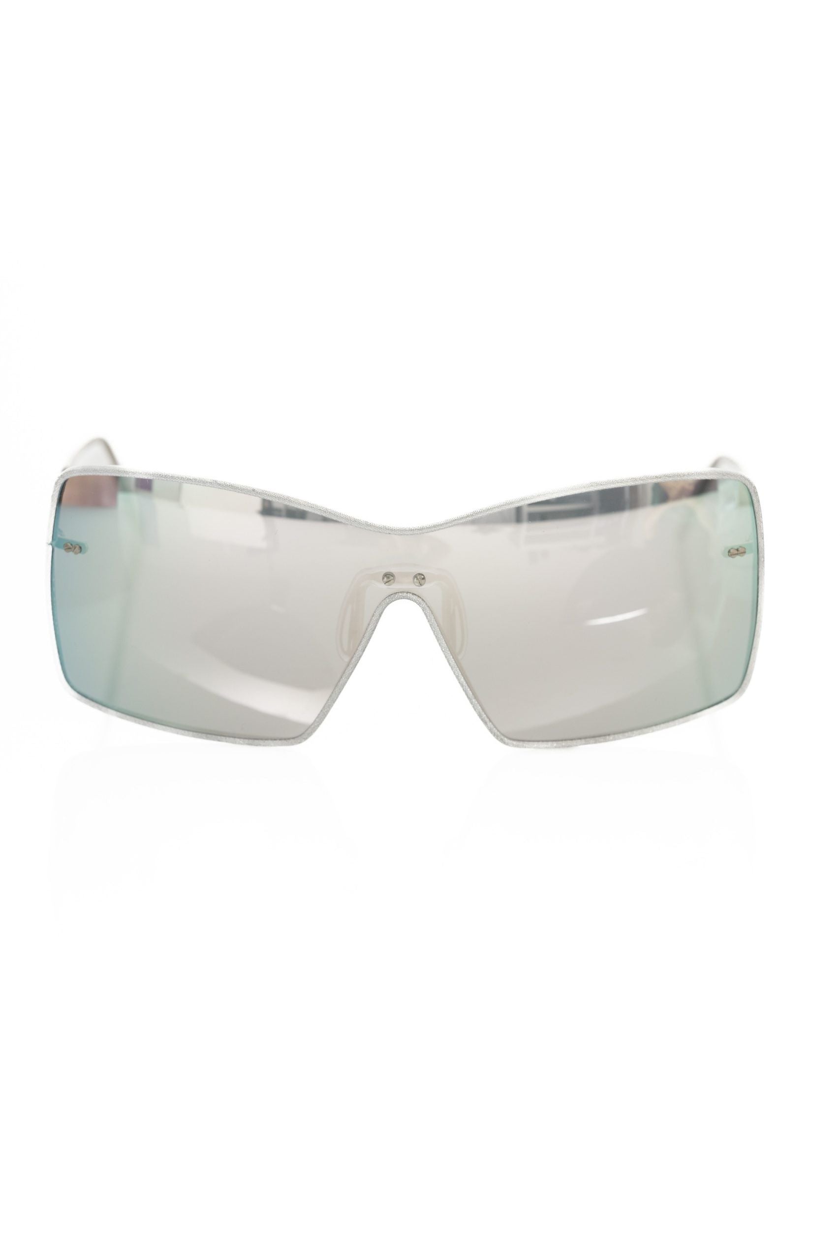 Silver metallic women's sunglasses