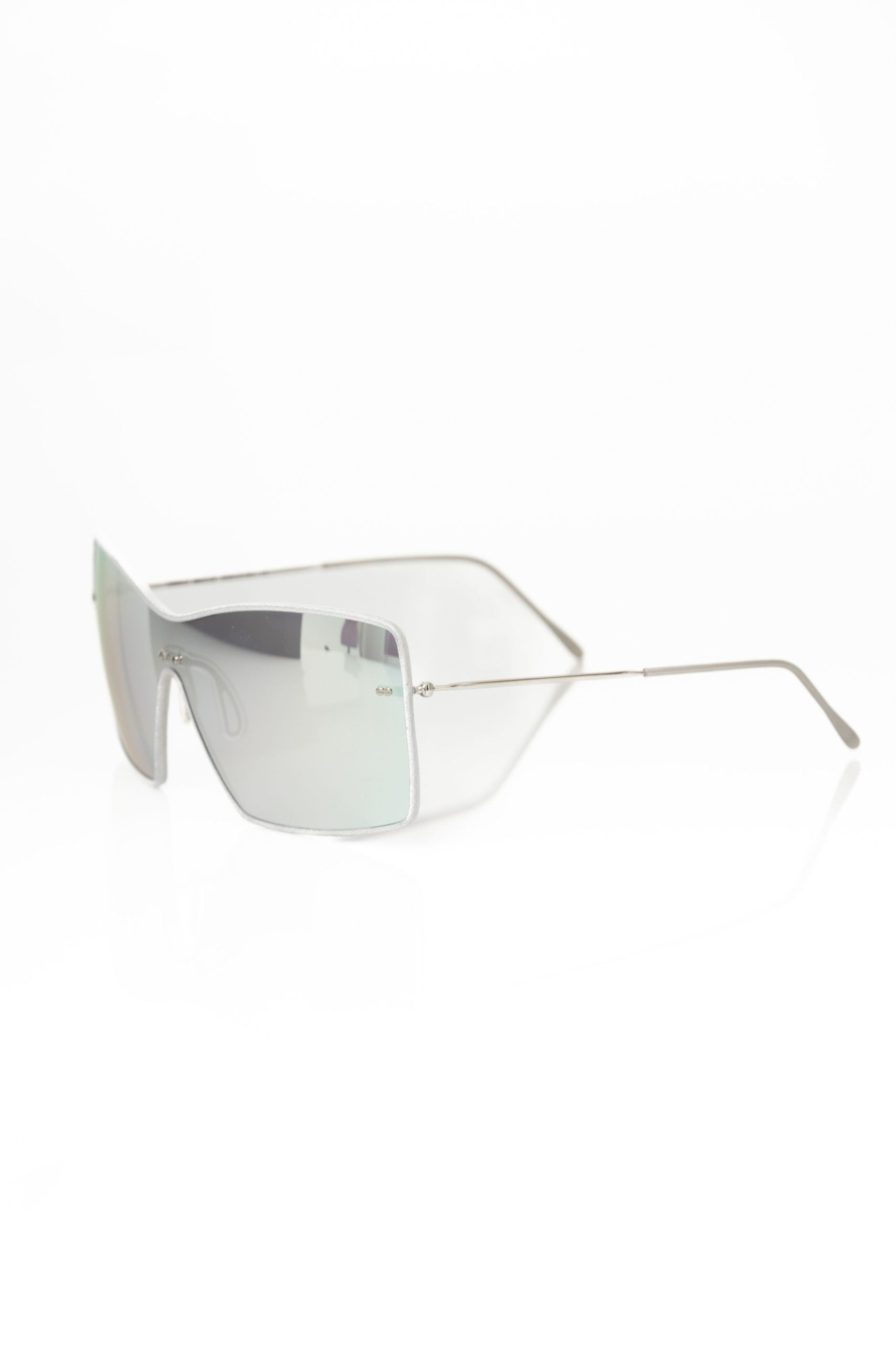 Silver metallic women's sunglasses