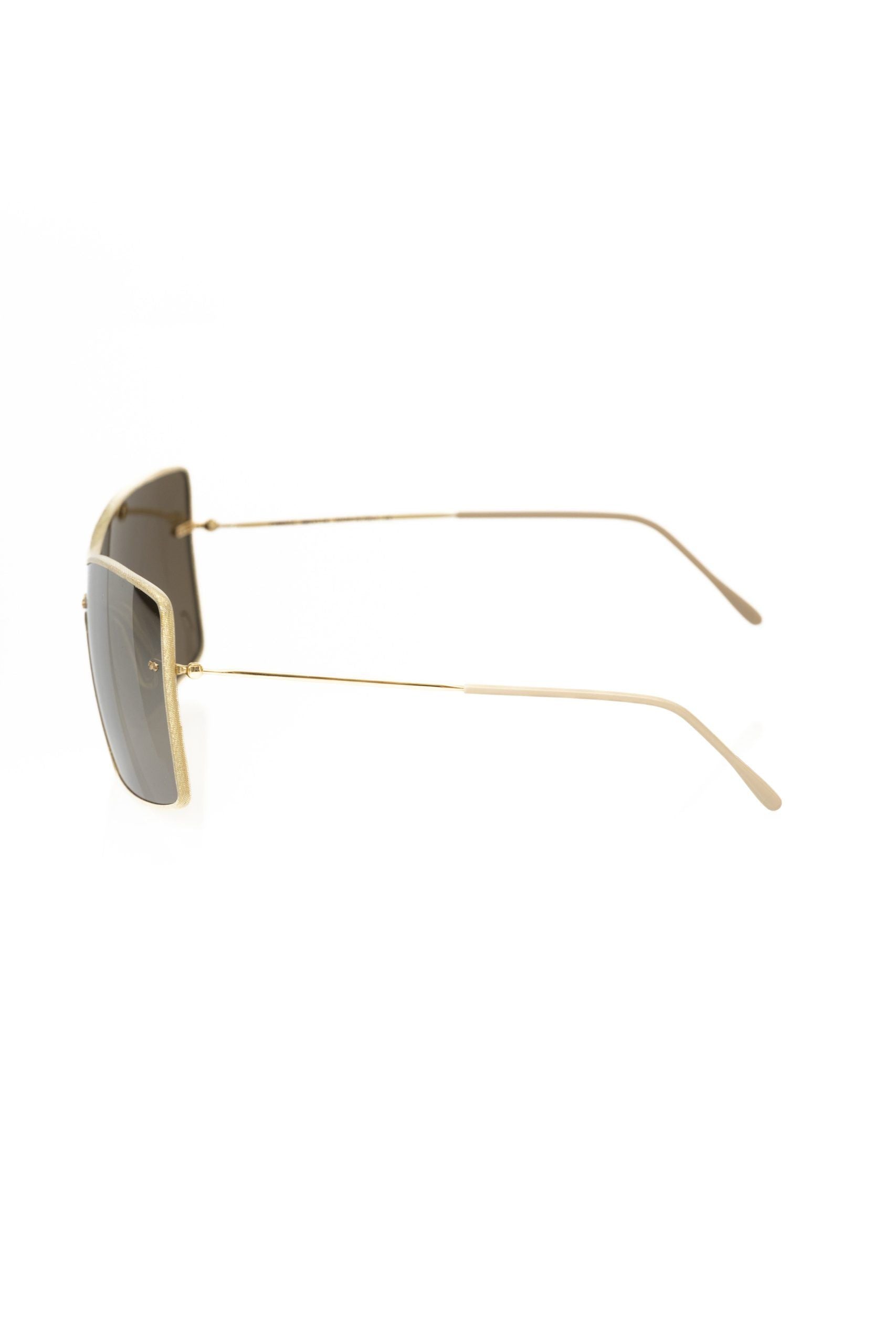 Gold metallic sunglasses for women