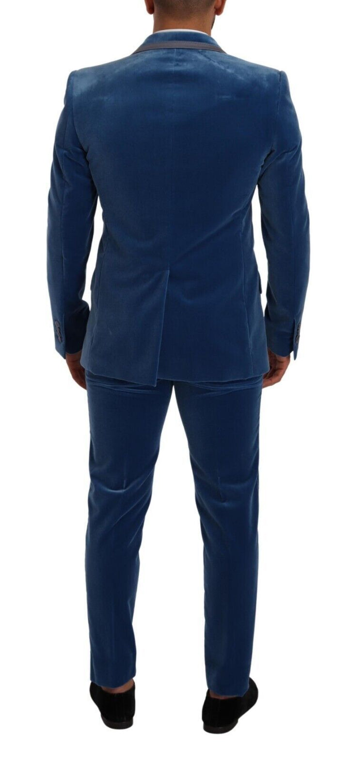 Blauer SICILIA Samt Slim Fit 2 Stück Anzug