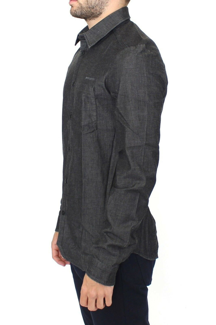Denim-Jeans Baumwolle Casual Gray Stretch Shirt