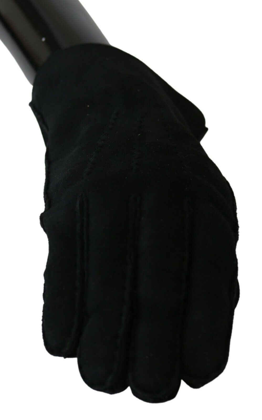 Dolce & Gabbana Elegante schwarze Leder-Biker-Handschuhe