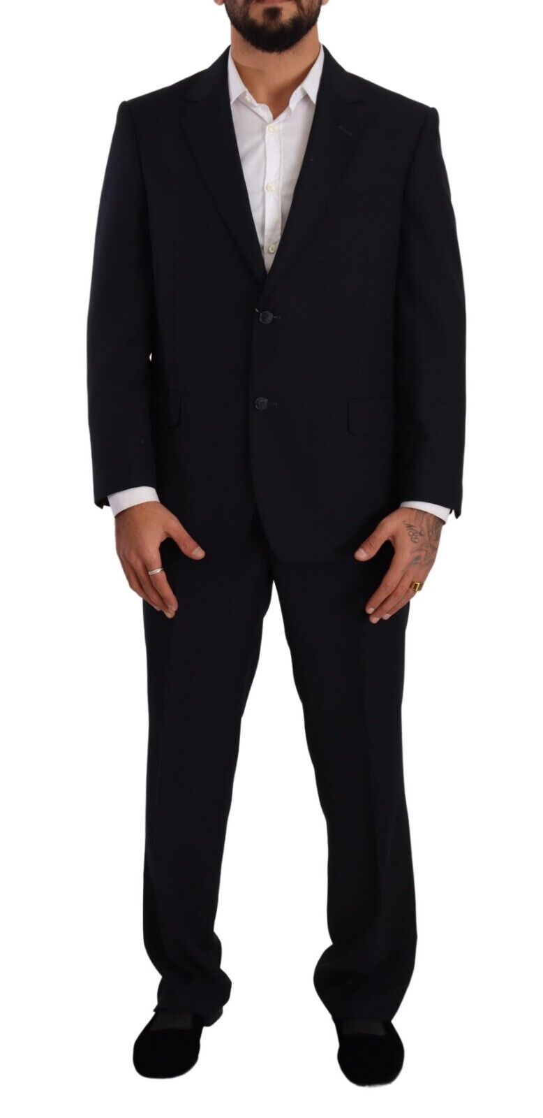 Elegant black two-piece suit ensemble