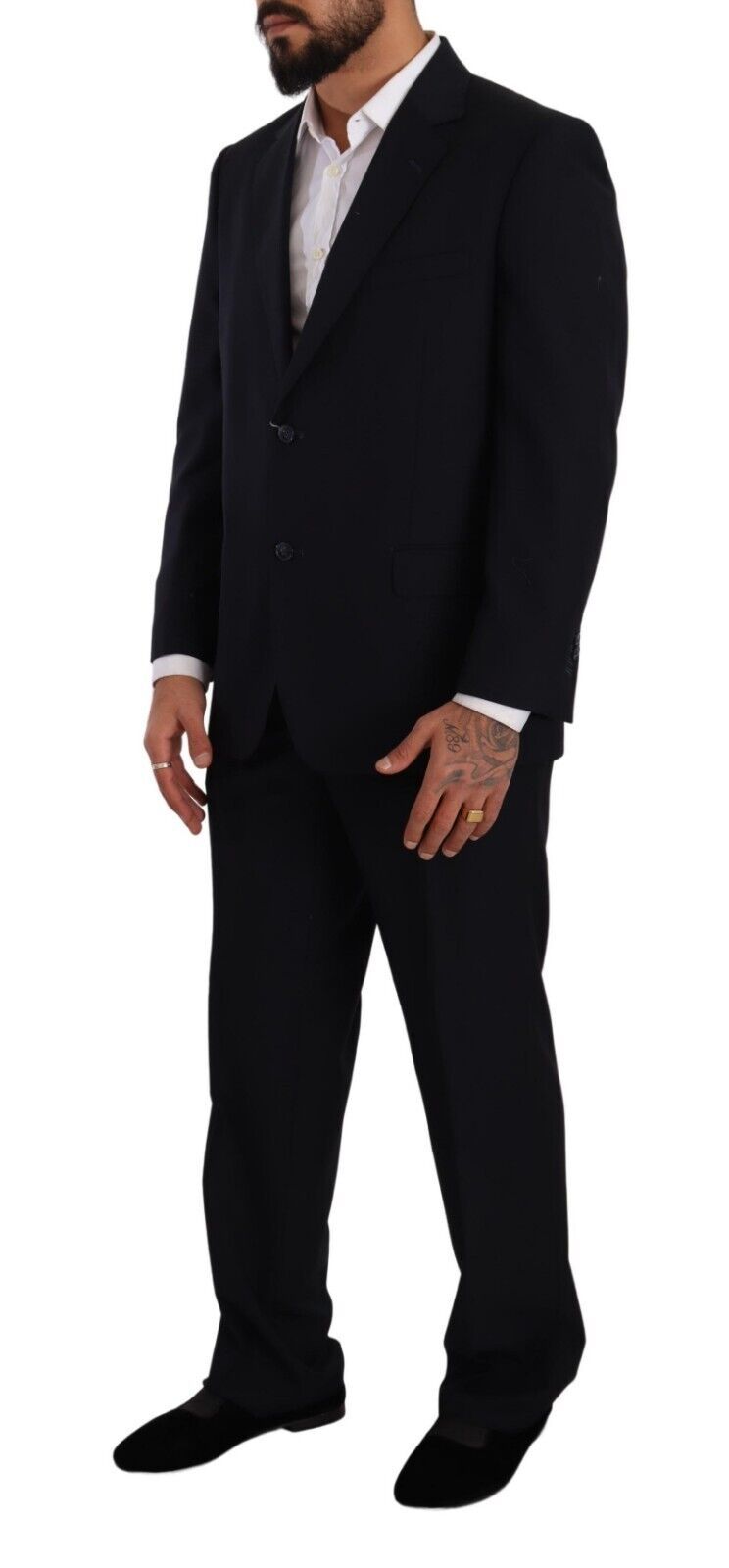 Elegant black two-piece suit ensemble