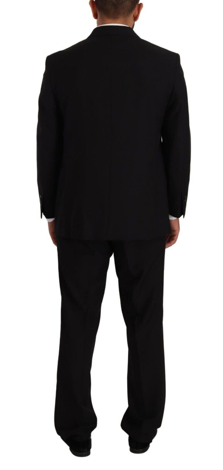 Schwarzer einreihiger formeller Anzug aus Polyester