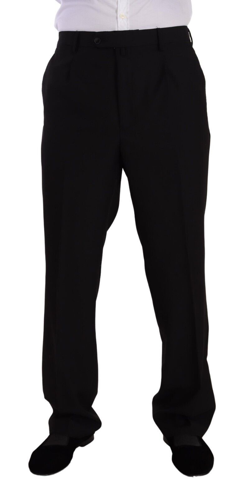 Schwarzer einreihiger formeller Anzug aus Polyester