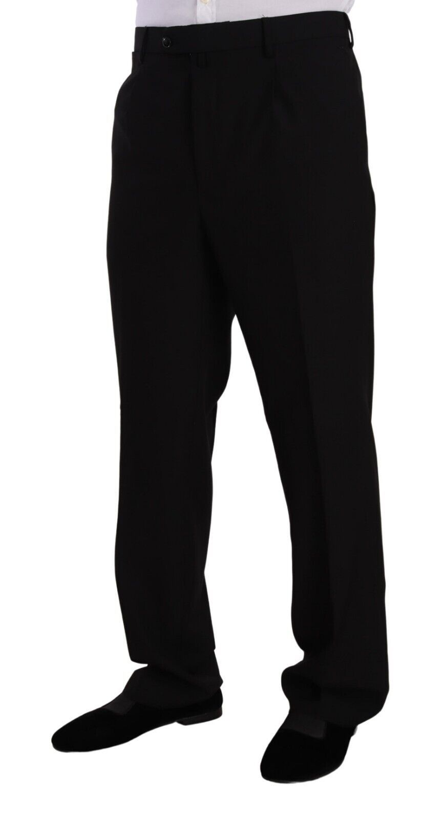 Schwarzer einreihiger formeller Anzug aus Polyester