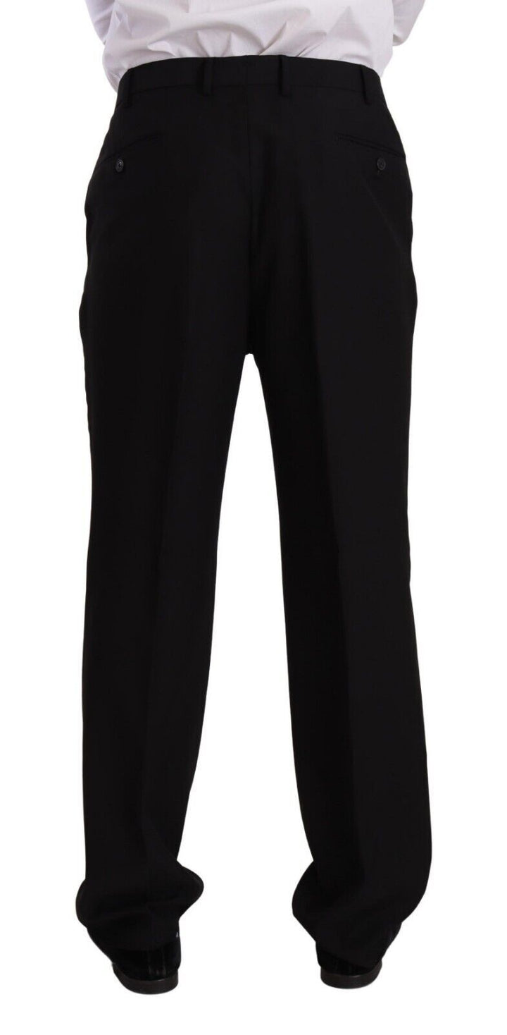 Schwarzer einreihiger formeller Anzug aus Polyester