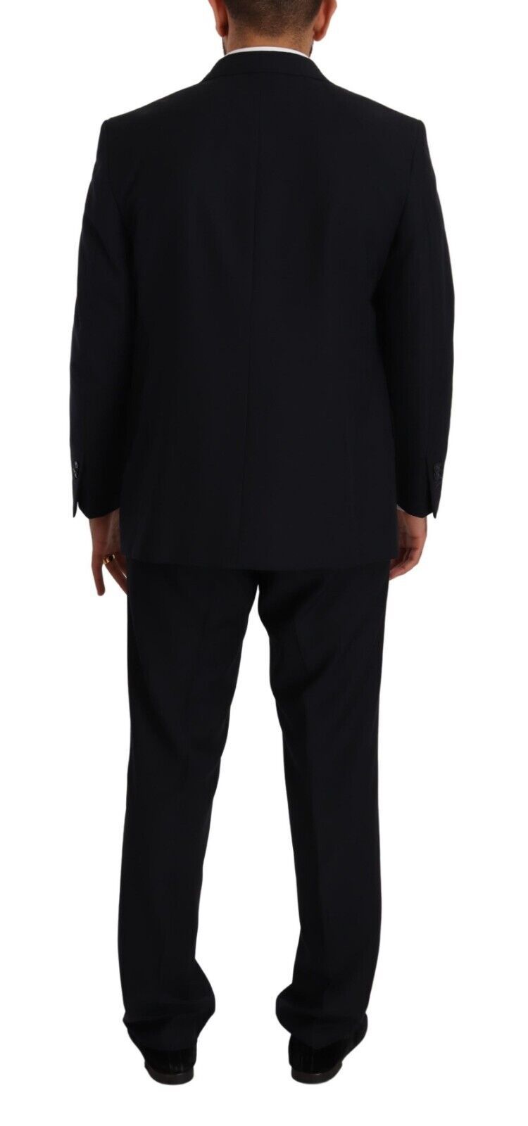 Elegant blue two-piece deconstructed suit