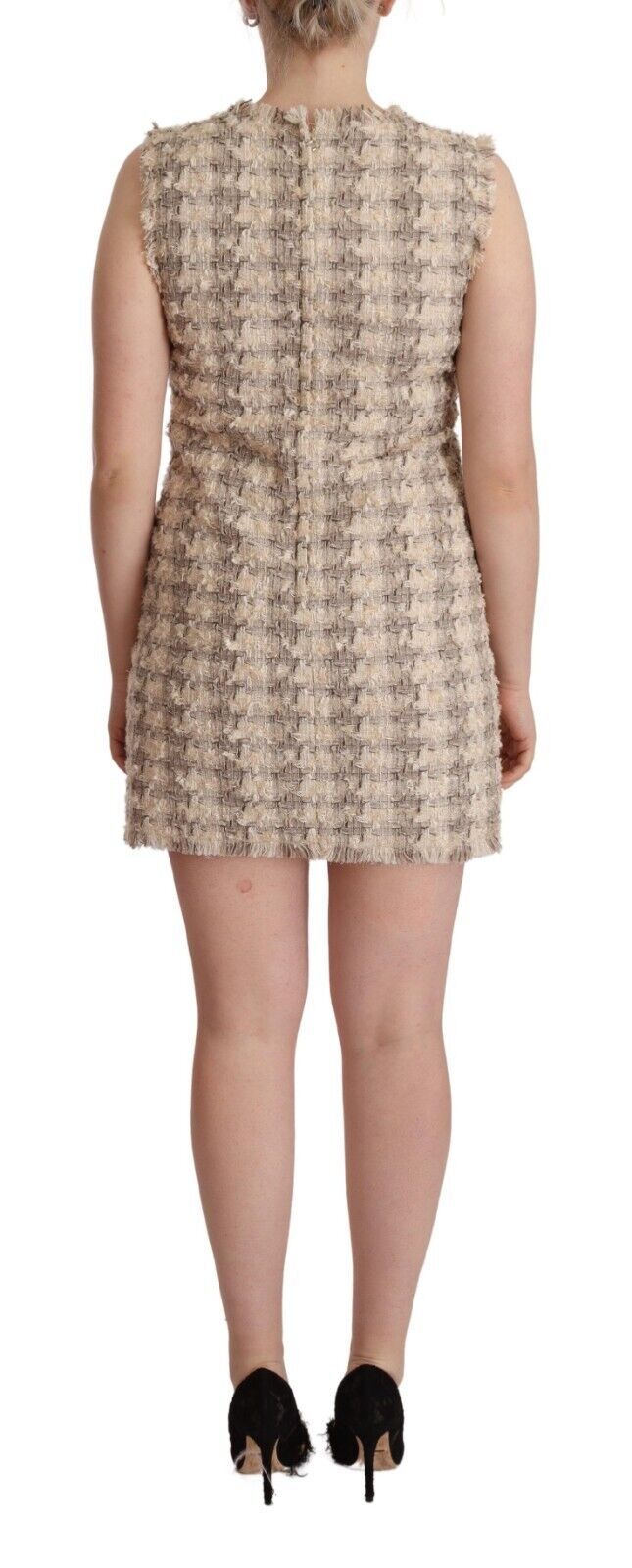 Chic checked shift mini dress