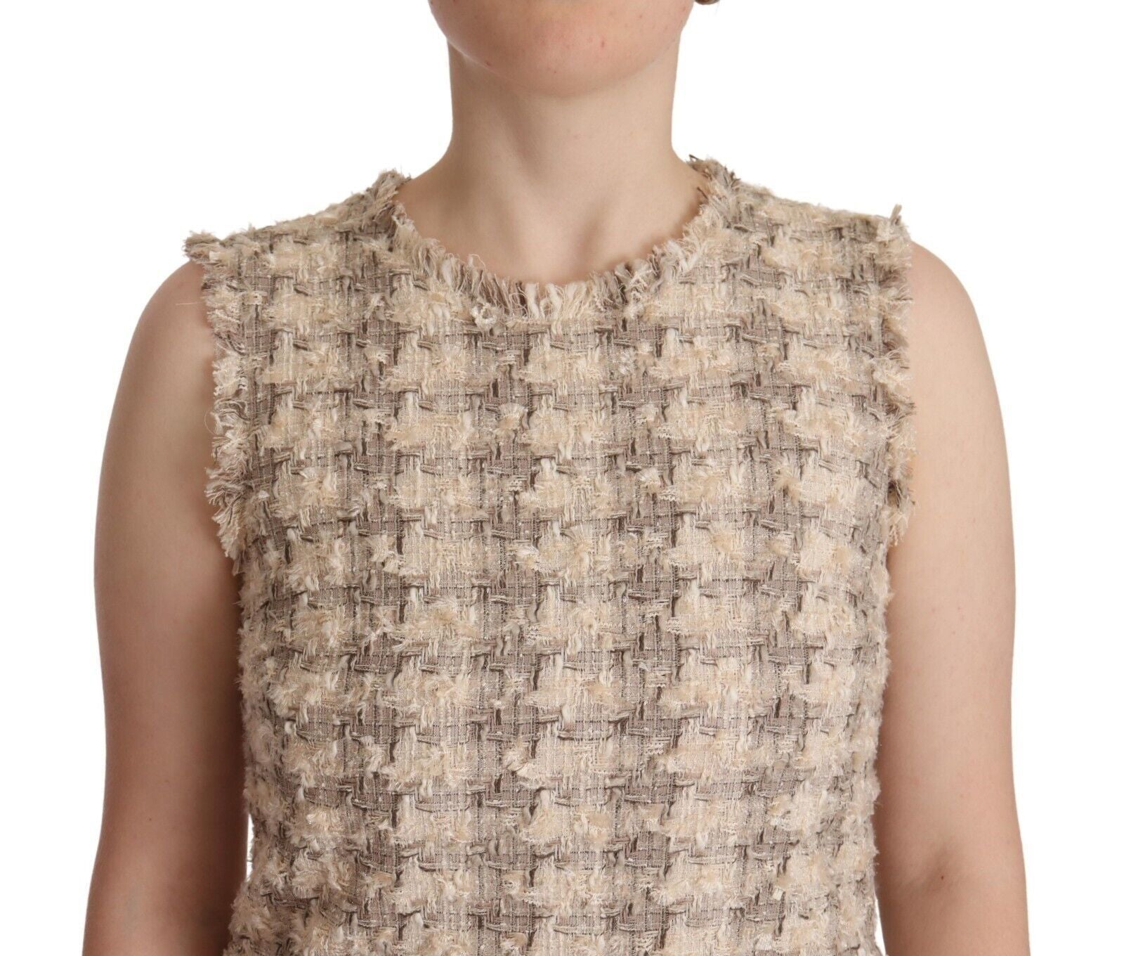 Chic checked shift mini dress