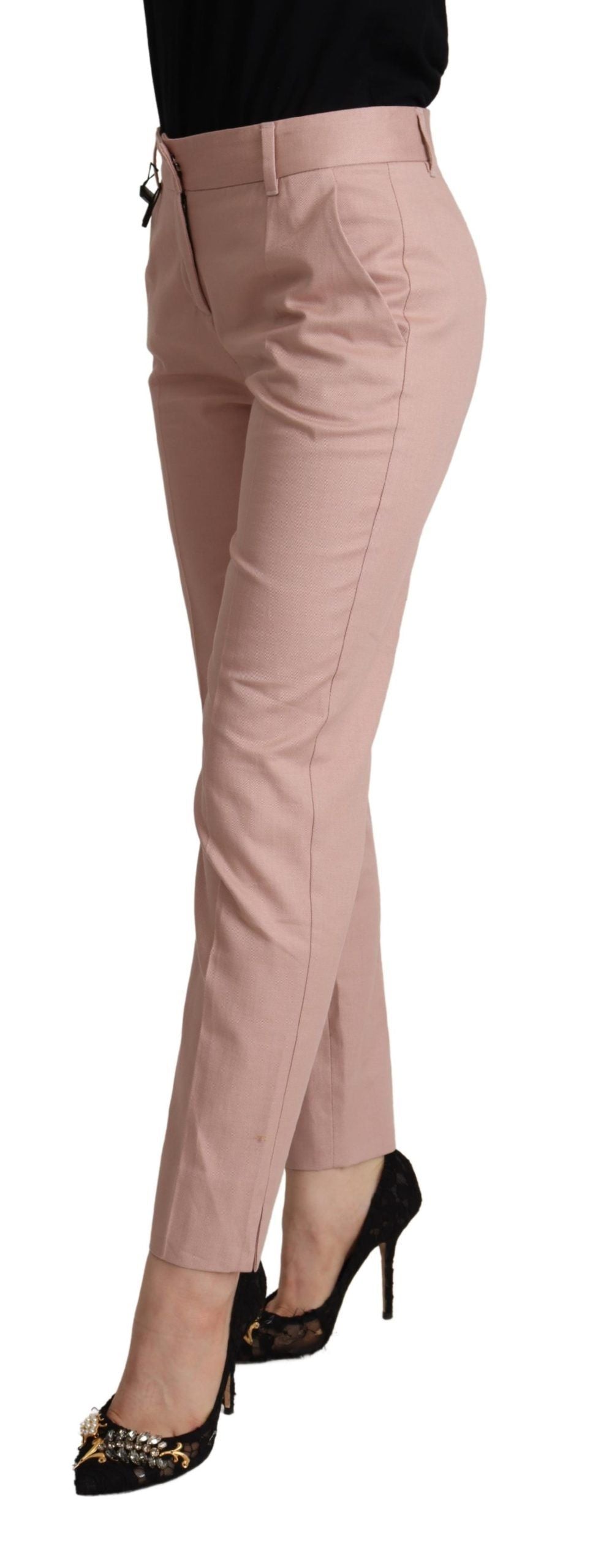 Elegant pink tapered pants for sophisticated style