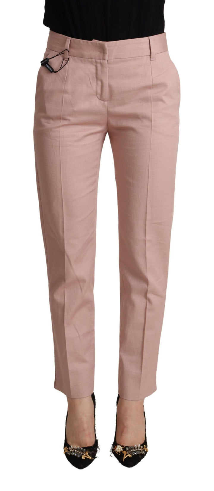 Elegant pink tapered pants for sophisticated style