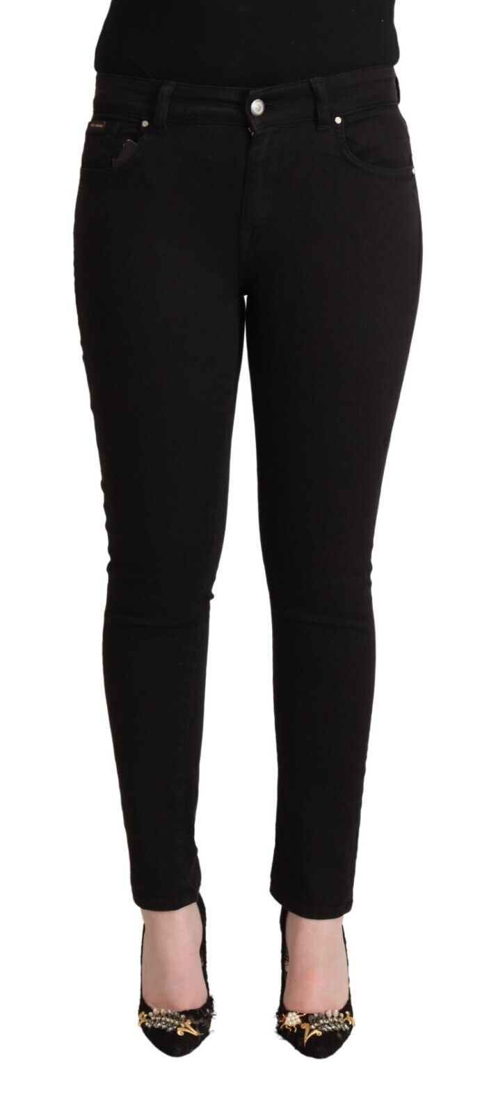 Chic slim fit jeans made of black denim