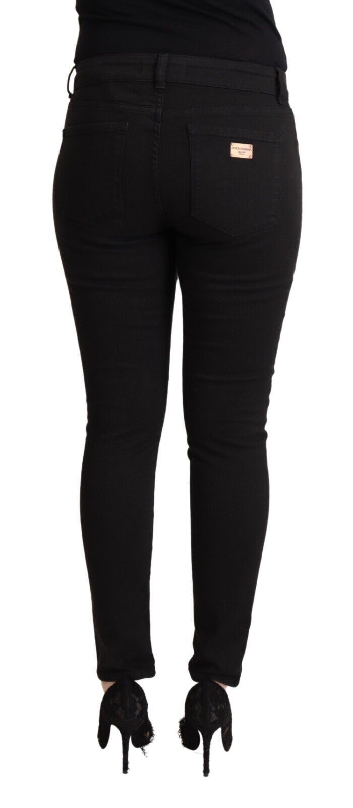 Chic slim fit jeans made of black denim