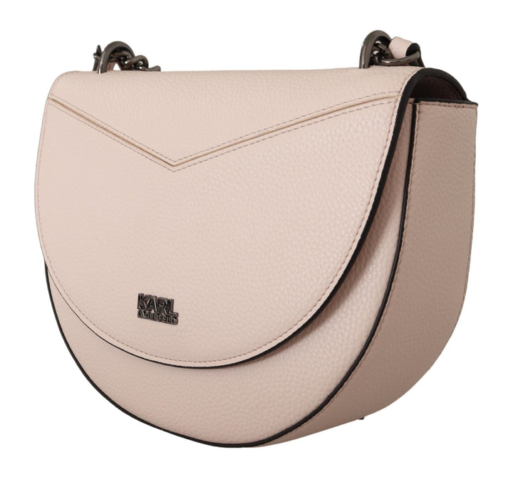 Elegante mauvefarbene hellrosa Leder-Umhängetasche