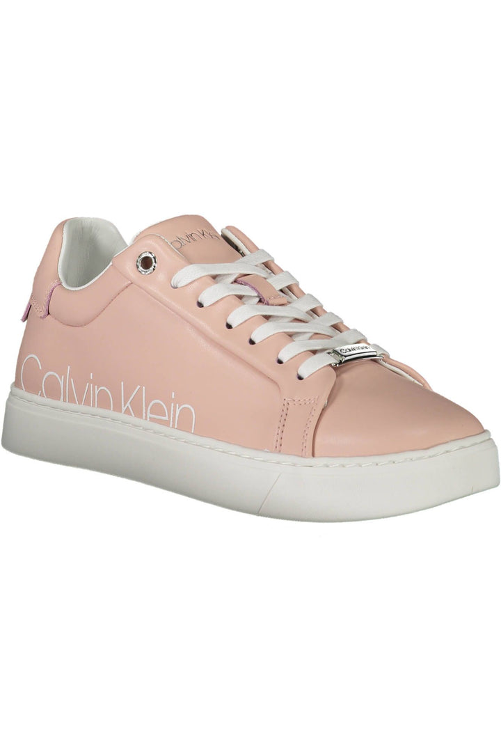 Calvin Klein Rosa Leder Damen Sneaker