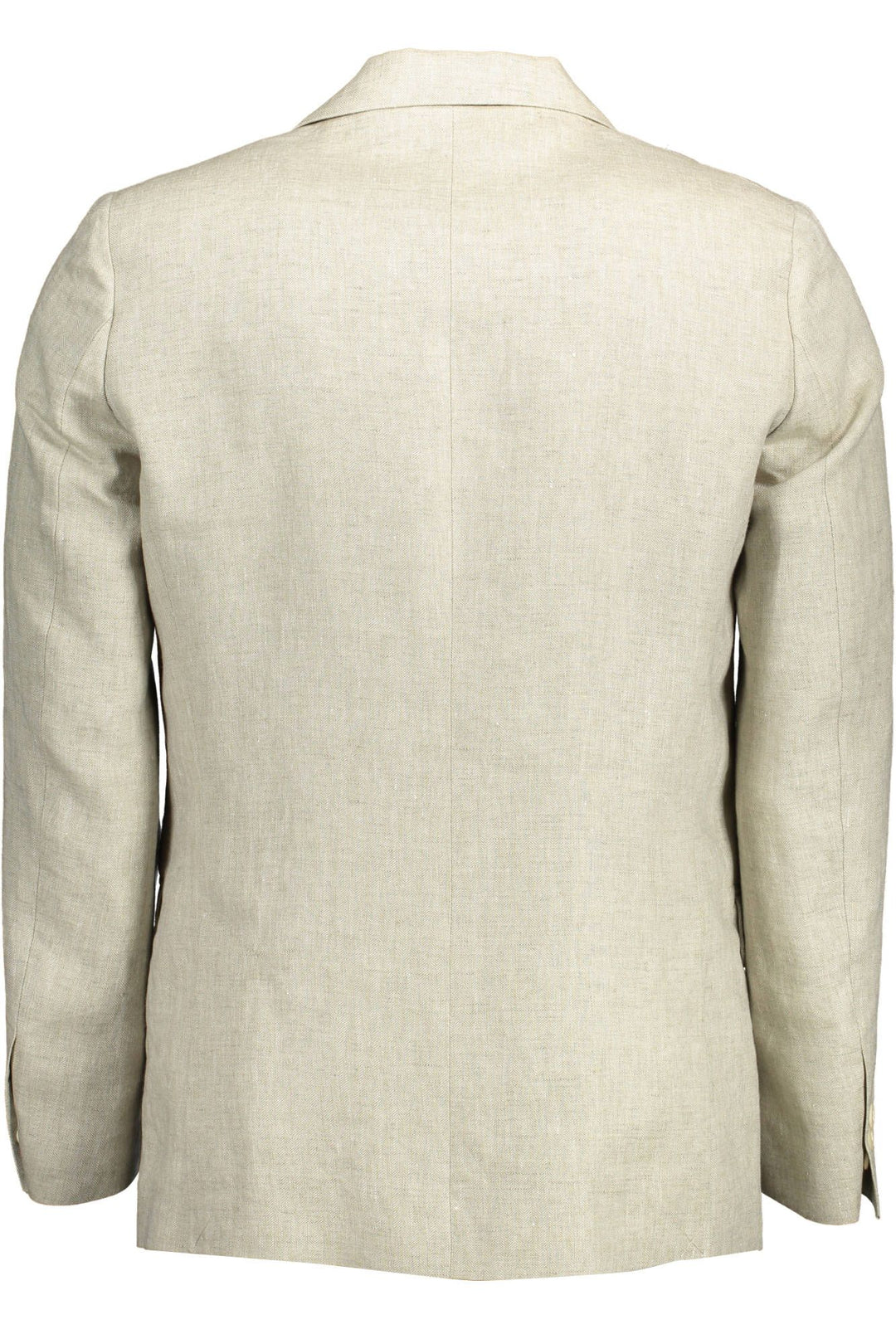 Classic beige linen jacket with logo details
