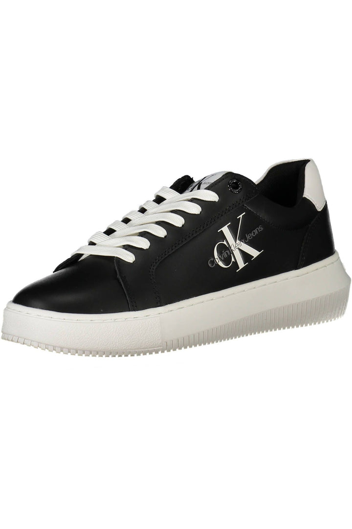 Calvin Klein Schwarzes Leder Damen Sneaker