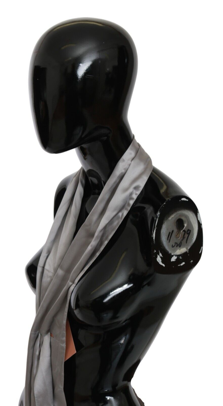 Elegant silk scarf in silver for men