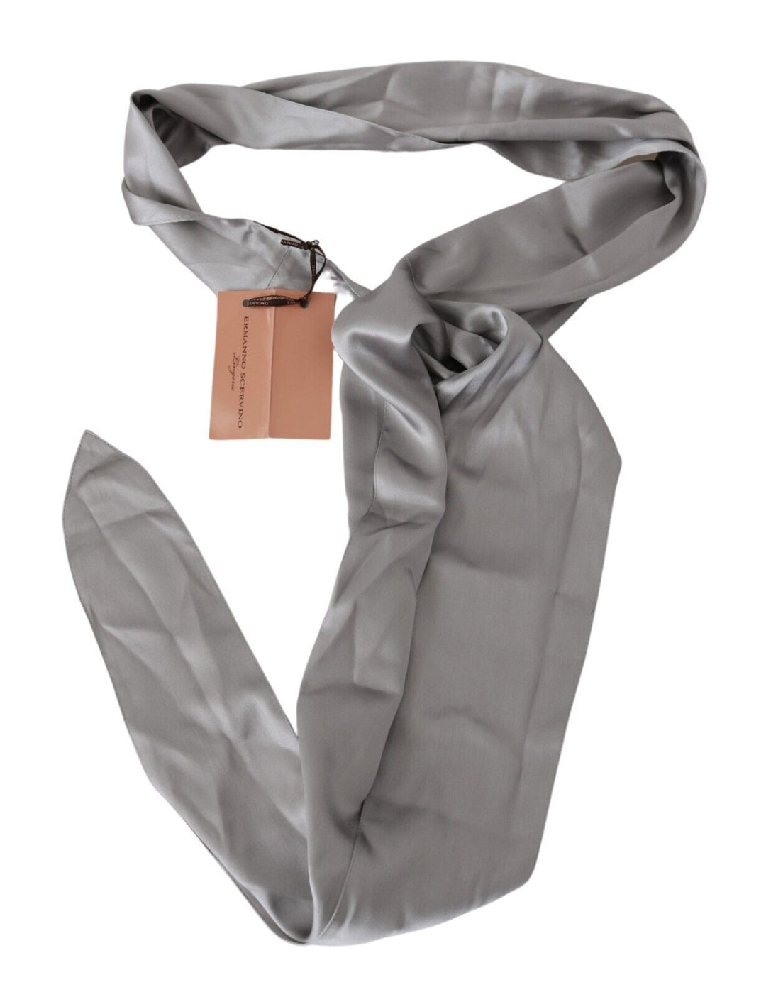 Elegant silk scarf in silver for men
