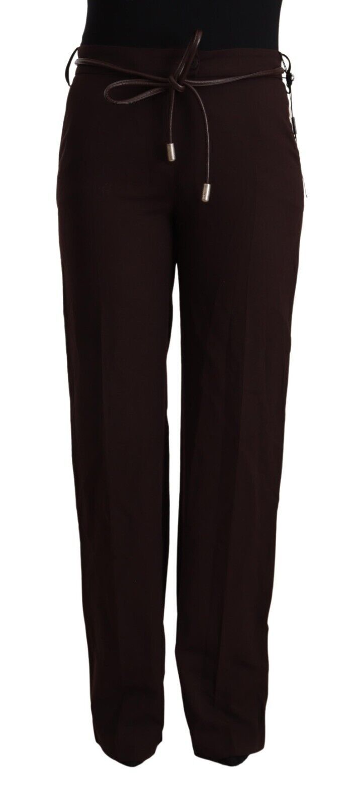Schwarze gerade formelle Hose mit hoher Taille