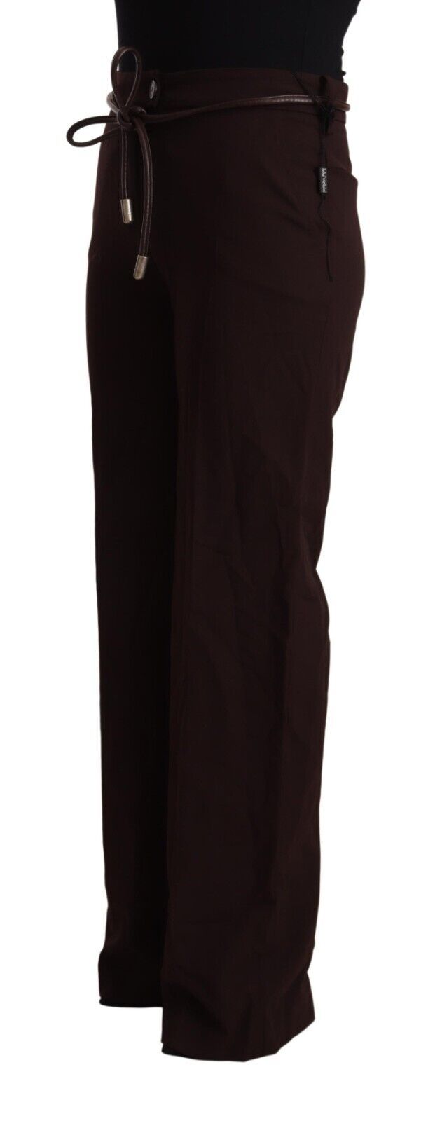 Schwarze gerade formelle Hose mit hoher Taille
