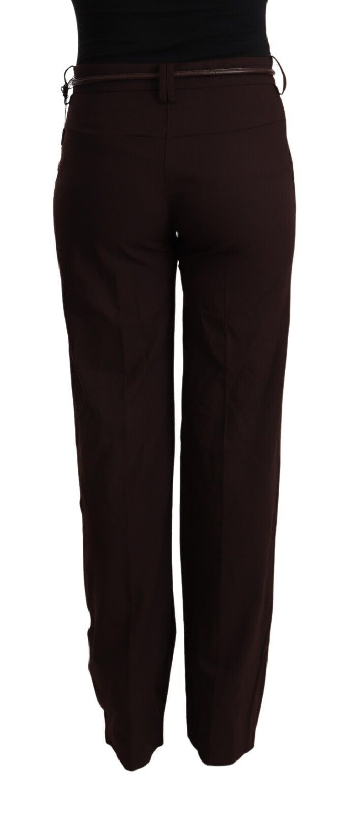 Schwarze gerade formelle Hose mit hoher Taille