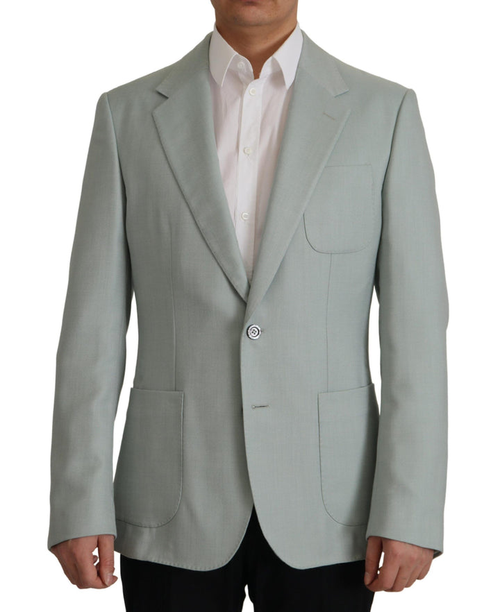 Elegant slim fit cashmere silk blazer jacket