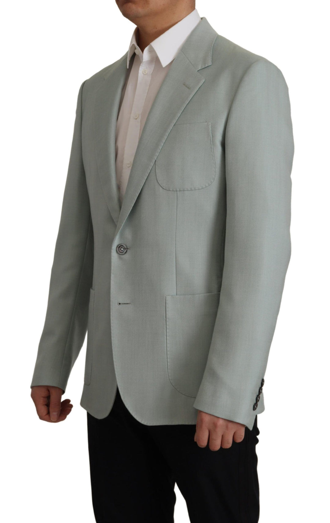 Elegant slim fit cashmere silk blazer jacket