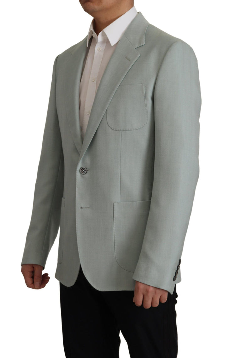 Elegant slim fit cashmere silk blazer jacket