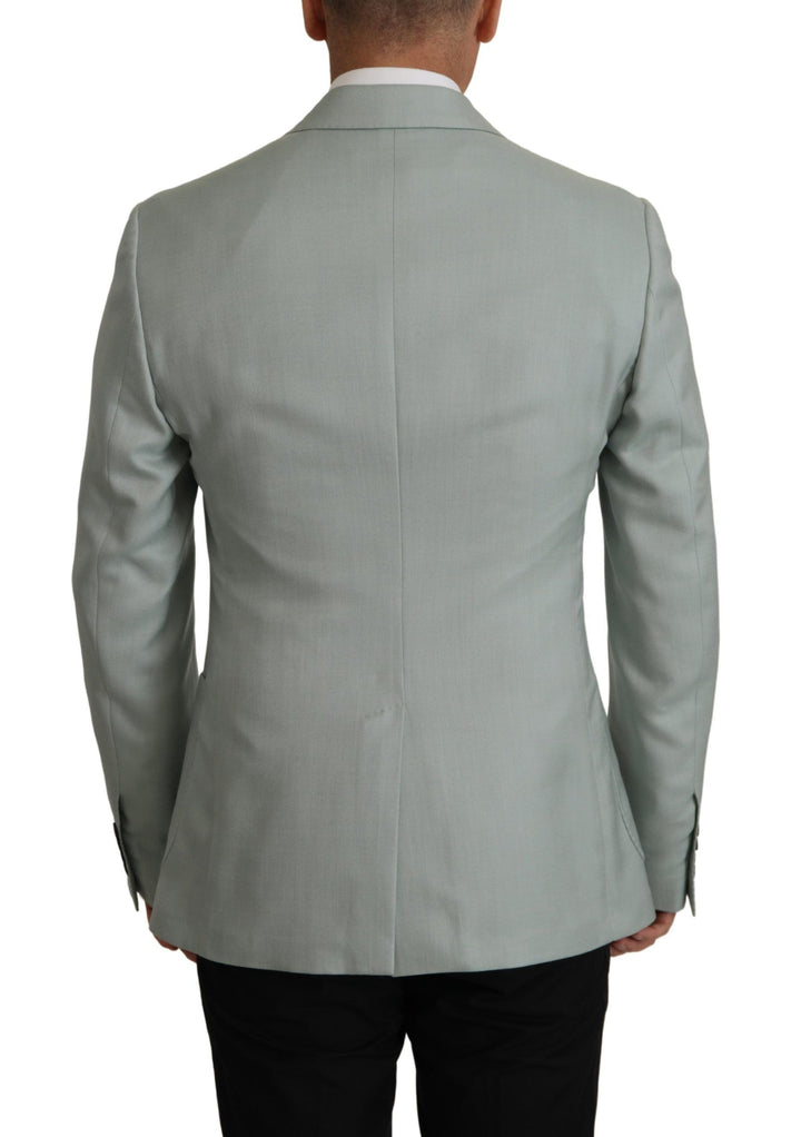 Elegant slim fit cashmere silk blazer jacket