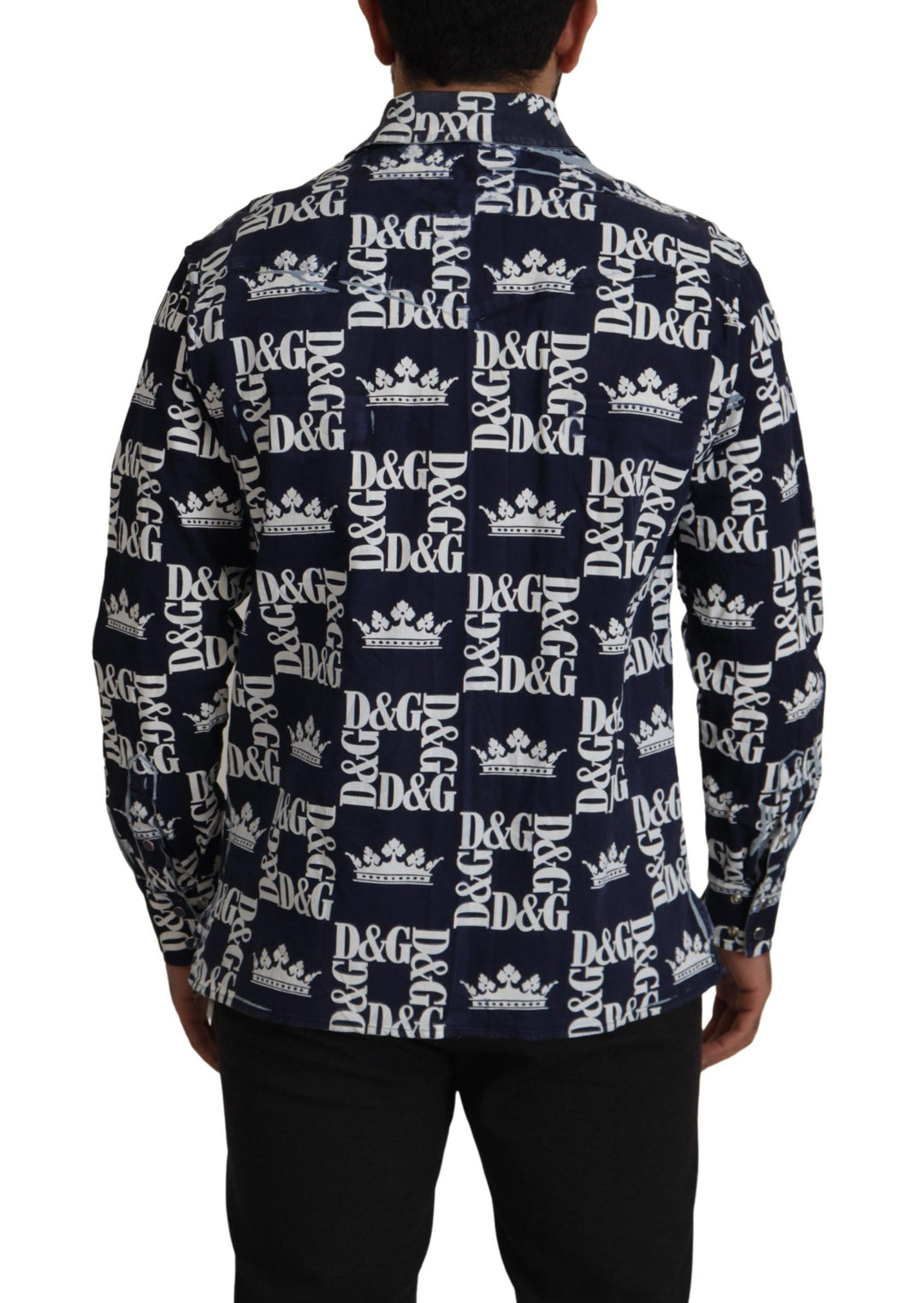 Elegant slim fit Blue Crown shirt
