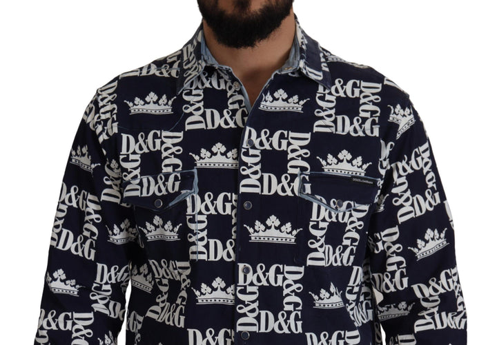 Elegant slim fit Blue Crown shirt